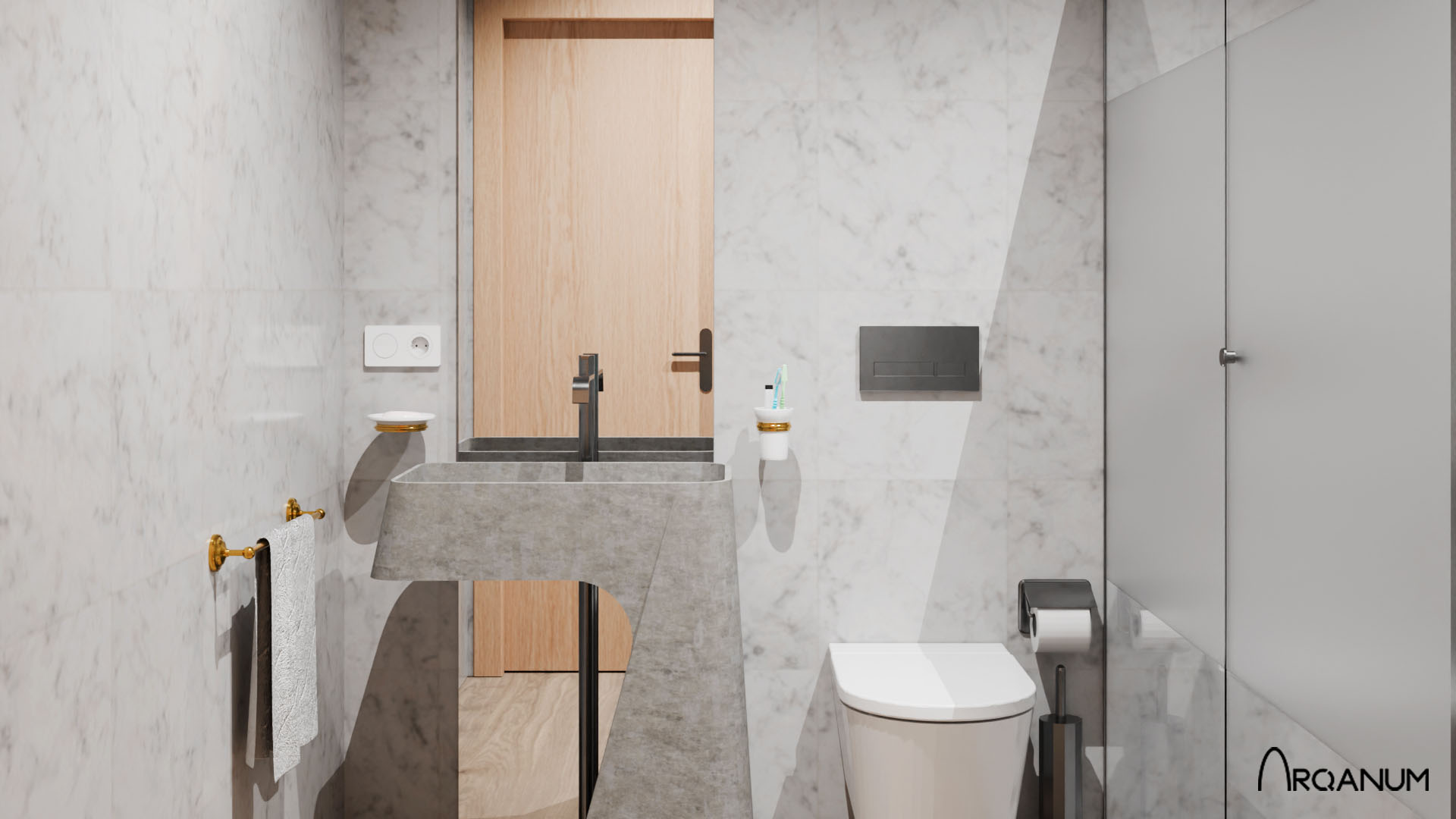 Housing in Madrid, bathroom